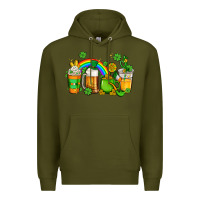 Army Green st patricks coffee Premium Hoodie - AdoDesignShop
