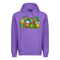 Purple st patricks coffee Premium Hoodie - AdoDesignShop