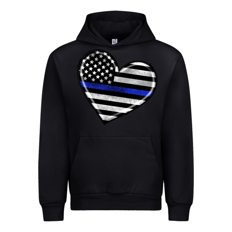 American Thin Blue Line Flag Urban Hoodie by Artiststas | Teevron