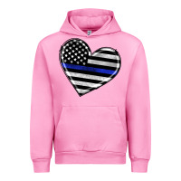 Fuchsia Pink american thin blue line flag Urban Hoodie - Artiststas