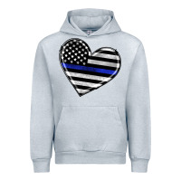 Heather Grey american thin blue line flag Urban Hoodie - Artiststas