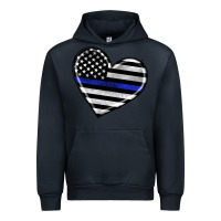 Navy american thin blue line flag Urban Hoodie - Artiststas