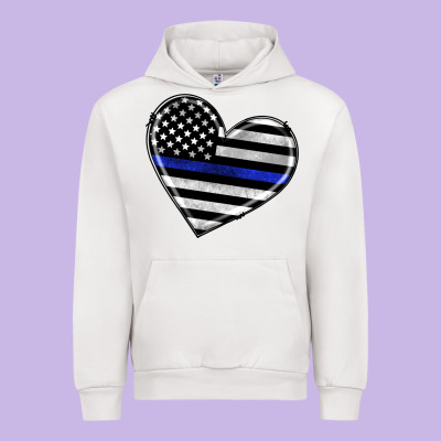 American Thin Blue Line Flag Urban Hoodie Designed By Artiststas