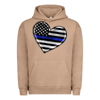 Pigment Burro american thin blue line flag Urban Hoodie - Artiststas