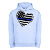 Pigment Grape Ice american thin blue line flag Urban Hoodie - Artiststas