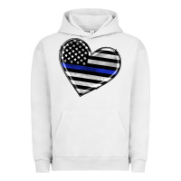 Pigment Lunar Rock american thin blue line flag Urban Hoodie - Artiststas