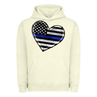 Pigment Pistachio american thin blue line flag Urban Hoodie - Artiststas