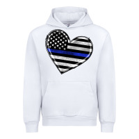 White american thin blue line flag Urban Hoodie - Artiststas