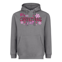 Storm It's Christmas Y'all Season Pink Christmas Heavyweight Hoodie - RanaPortraitStore