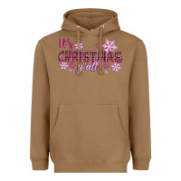 Toasted Coconut It's Christmas Y'all Season Pink Christmas Heavyweight Hoodie - RanaPortraitStore