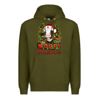 Army Green Mooey christmas Premium Hoodie - Artiststas