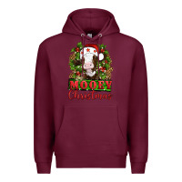 Burgundy Mooey christmas Premium Hoodie - Artiststas