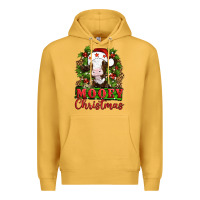 Mustard Mooey christmas Premium Hoodie - Artiststas