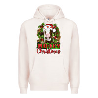 Pale Pink Mooey christmas Premium Hoodie - Artiststas