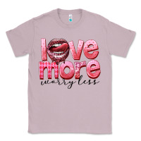 Lilac love more worry less Classic Tee - FaDigitalArtStudio
