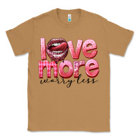 Toasted Coconut love more worry less Classic Tee - FaDigitalArtStudio