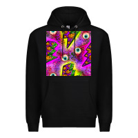 Black halloween thunders seamless pattern Premium Hoodie - BundleAndBundleShop