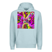 Blue Mist halloween thunders seamless pattern Premium Hoodie - BundleAndBundleShop