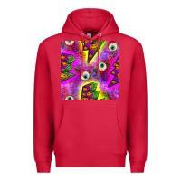 Cardinal halloween thunders seamless pattern Premium Hoodie - BundleAndBundleShop