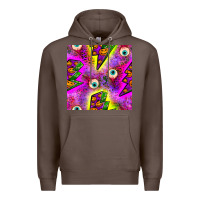 Coffee halloween thunders seamless pattern Premium Hoodie - BundleAndBundleShop