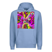 Colony Blue halloween thunders seamless pattern Premium Hoodie - BundleAndBundleShop