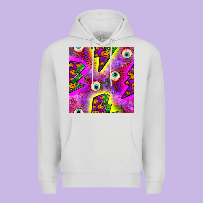 Halloween Thunders Seamless Pattern Premium Hoodie Designed By Bundleandbundleshop