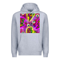 Heather Grey halloween thunders seamless pattern Premium Hoodie - BundleAndBundleShop