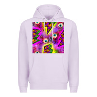 Lilac halloween thunders seamless pattern Premium Hoodie - BundleAndBundleShop