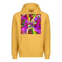 Mustard halloween thunders seamless pattern Premium Hoodie - BundleAndBundleShop