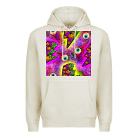 Oatmeal Heather halloween thunders seamless pattern Premium Hoodie - BundleAndBundleShop