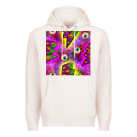 Pale Pink halloween thunders seamless pattern Premium Hoodie - BundleAndBundleShop