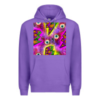 Purple halloween thunders seamless pattern Premium Hoodie - BundleAndBundleShop