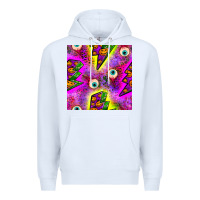 White halloween thunders seamless pattern Premium Hoodie - BundleAndBundleShop