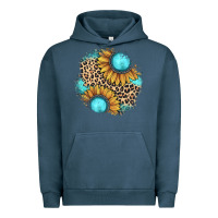 Pigment Midnight Navy gemstone leopard patch Urban Hoodie - JahusDesignShop