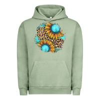 Pigment Oil Green gemstone leopard patch Urban Hoodie - JahusDesignShop