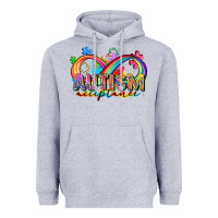 Heather Grey autism acceptance Heavyweight Hoodie - Zillion Design Studio