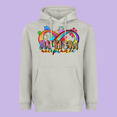 Autism Acceptance Heavyweight Hoodie Designed By Zillion Design Studio