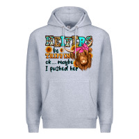 Heather Grey heifers be trippin ok maybe i pushed her long hair Premium Hoodie - Jasminsmagicworld
