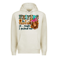 Oatmeal Heather heifers be trippin ok maybe i pushed her long hair Premium Hoodie - Jasminsmagicworld
