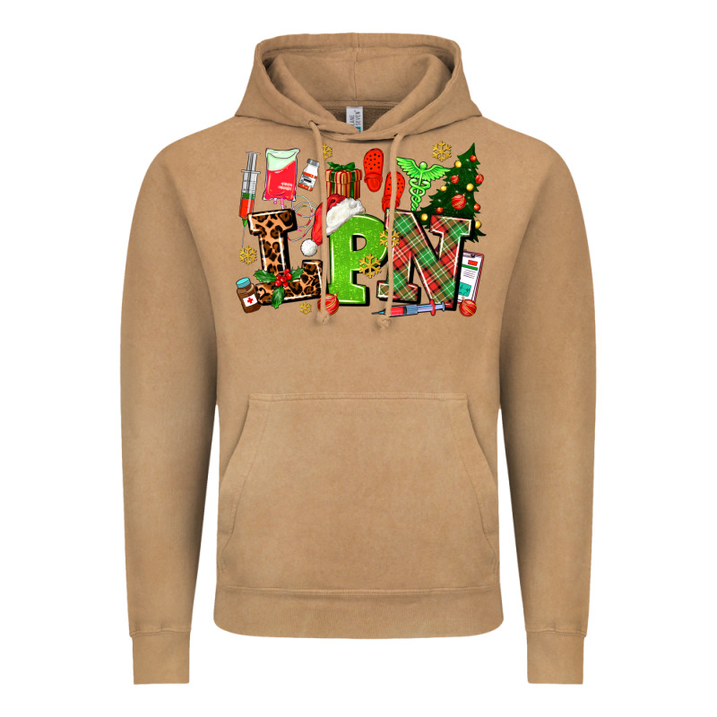 Lpn Christmas Nurse With Vintage Hoodie by AdoDesignShop | Teevron