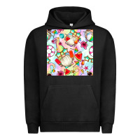 Pigment Black summer gnome seamless pattern Urban Hoodie - BundleAndBundleShop