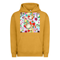 Pigment Peanut Butter summer gnome seamless pattern Urban Hoodie - BundleAndBundleShop