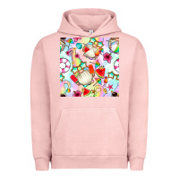 Pigment Salmon summer gnome seamless pattern Urban Hoodie - BundleAndBundleShop