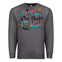 Charcoal Heather my heart is on that track Premium Sweatshirt - Zillion Design Studio