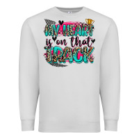 Dove Grey my heart is on that track Premium Sweatshirt - Zillion Design Studio