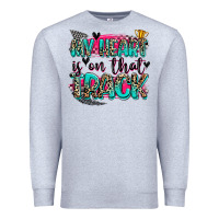 Heather Grey my heart is on that track Premium Sweatshirt - Zillion Design Studio