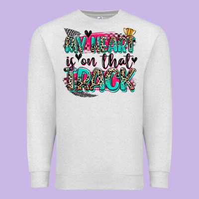 My Heart Is On That Track Premium Sweatshirt Designed By Zillion Design Studio