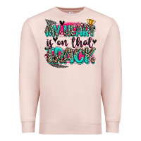 Pale Pink my heart is on that track Premium Sweatshirt - Zillion Design Studio