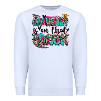White my heart is on that track Premium Sweatshirt - Zillion Design Studio