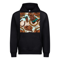 Black cowboy western seamless pattern Urban Hoodie - BundleAndBundleShop